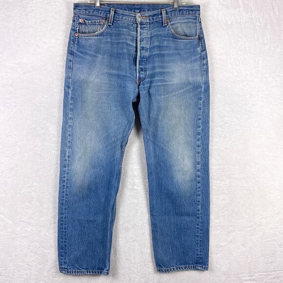 VTG Levis 501XX Jeans Men 38x32 (35x30) Whiskered Faded Button Fly Classic